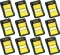 12x Zakładki samoprzylepne Post-it proste, indeksujące, folia, pótransparentne, 25x43mm, 1x50 sztuk, żółty