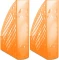 2x Organizer na dokumenty Donau, A4, 70mm, do 700 kartek transparentny pomarańczowy
