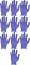 10x Rękawiczki nitrylowe bezpudrowe GFH, rozmiar S, 100 sztuk, fioletowo-niebieski