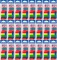 24x Zakładki samoprzylepne Donau proste/strzałki, indeksujące, folia, transparentne, 12x45mm/12x42mm, 4x25/4x25 sztuk, mix kolorów neonowych