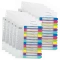 10x Przekładki plastikowe numeryczne Leitz Wow, do nadruku tekstu na kartę, A4+, 1-12 przekładek, mix kolorów