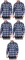 5x Koszula flanelowa Reis, gramatura 120g, rozmiar XL, niebiesko-granatowy