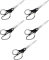 5x Nożyczki Leitz tytanowe, 15cm, czarny