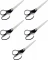 5x Nożyczki tytanowe Leitz, 18cm, czarny