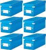 6x Pudełko na płyty CD/DVD Leitz Click&Store Wow, 143x136x352mm, 1 sztuka, niebieski