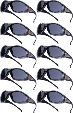 10x Okulary ochronne Delta Plus Pacaya Smoke, UV400, przydymiony