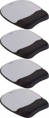 4x Podkładka piankowa pod mysz i nadgarstek Fellowes Memory Foam,  200x20x230mm, czarno-szary