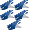 5x Zszywacz nożycowy Leitz 5547, do 15 kartek, metaliczny niebieski