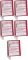 5x Prezenter ścienny Durable Vario, A4, 5 paneli, czerwony