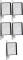 5x Uchwyt ścienny Durable Vario Magnetic Wall 5, magnetyczny, z 5 panelami prezentacyjnymi A4, czarny