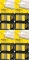 4x Zakładki samoprzylepne Post-it proste, indeksujące, folia, półtransparentne, 25x43mm, 2x50 sztuk, żółty