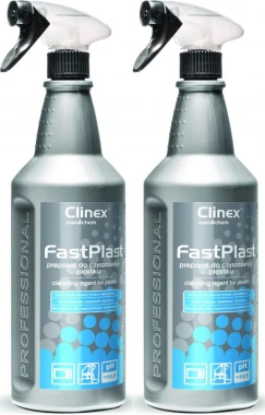 2x Preparat do czyszczenia plastiku Clinex FastPlast, z rozpylaczem, 1l