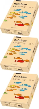 3x Papier kolorowy Rainbow, A4, 80g/m2, 500 arkuszy, łososiowy (R40)