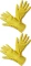2x Rękawice lateksowe domowe Zosia Gosposia, rozmiar S, 1 para, żółty (c)