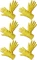 6x Rękawice lateksowe domowe Zosia Gosposia, rozmiar S, 1 para, żółty (c)