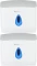 2x Dozownik do ręczników Merida Mini Top, w składce, kolor biały, okienko kolor niebieski