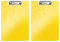 2x Podkład do pisania Leitz Wow z okładką, A4, żółty