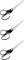 3x Nożyczki tytanowe Leitz, 18cm, czarny