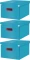 3x Pudełko do przechowywania Leitz Click&Store Cosy, średnie, 281x200x370mm, niebieski