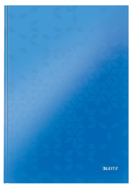 3x Zeszyt w kratkę Leitz Wow, A4, twarda oprawa, 80 kartek, niebieski