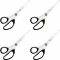 4x Nożyczki tytanowe Leitz, 20.5cm, biało-czarny