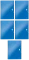 5x Teczka segregująca Leitz Wow, A4, 6 przegródek, niebieski