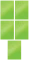 5x Brulion w kratkę Leitz Wow, A4, twarda oprawa, 80 kartek, zielony