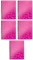 5x Kołonotatnik Leitz Wow, A5, w kratkę, 80 kartek, różowy