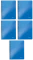 5x Kołonotatnik Leitz Wow, A5, w kratkę, 80 kartek, niebieski