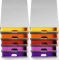 2x Pojemnik na dokumenty Durable Varicolor 5, z 5 kolorowymi szufladami, szary