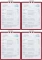 4x Tablica prezentacyjna Durable Infopanel, A4, 1 sztuka, czerwony