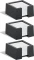 3x Pojemnik z białymi karteczkami Durable Visifix Cubo, 115x115x60mm,  500 karteczek (90x90mm), czarny