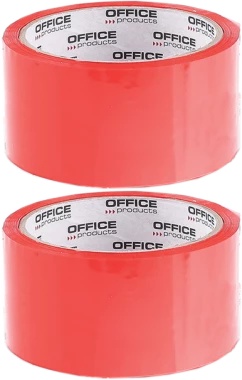 2x Taśma pakowa Office Products, akryl, 48mmx50yd, czerwony