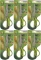 6x Nożyczki biurowe Leviatan Smart 3D175, 17.5cm, zielony