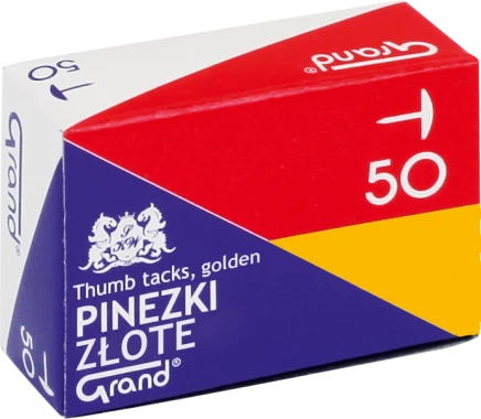 20x Pinezki Grand, 50 sztuk, złoty