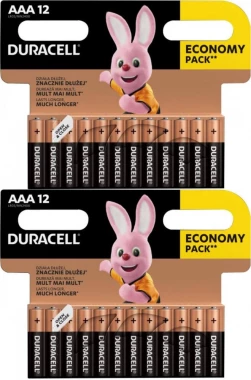 2x Bateria alkaliczna Duracell Basic, AAA/LR3, 12 sztuk