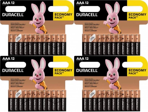 4x Bateria alkaliczna Duracell Basic, AAA/LR3, 12 sztuk