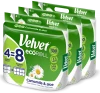 3x Papier toaletowy Velvet EcoRoll, rumiankowy, 3-warstwowy, 4 rolki, biały