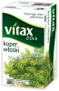 10x Herbata ziołowa w torebkach Vitax Zioła, koper włoski, 20 sztuk x 1.5g