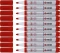 10x Marker suchościeralny MemoBe, okrągła, 2-3mm, czerwony