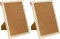2x Tablica korkowa MemoBe, w ramie drewnianej, nabiurkowa, stojąca, 30x21cm, brązowy