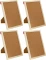4x Tablica korkowa MemoBe, w ramie drewnianej, nabiurkowa, stojąca, 30x21cm, brązowy