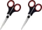 2x Nożyczki biurowe Grand Soft GR-5500, 12cm, czarno-czerwony