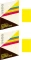 2x Etykiety kolorowe samoprzylepne Grand, A4, 25 sztuk, żółty