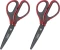 2x Nożyczki biurowe Grand GR-8700, teflonowe, 17.5cm, szaro-czerwony