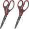 2x Nożyczki biurowe Grand GR-8825, teflonowe, 21cm, szaro-czerwony