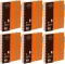 6x Kołonotatnik Grand NOTOBook, A5, w kratkę, 100 kartek, pomarańczowy