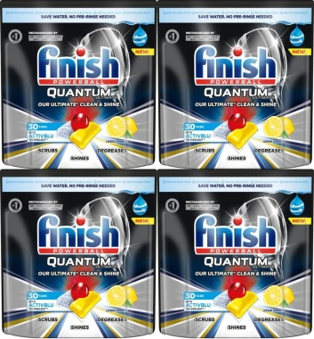4x Kapsułki do zmywarek Finish Quantum Ultimate, lemon, 30 sztuk