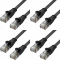 4x Kabel sieciowy UTP Ethernet Cat. 6 Unitek, płaski, 3m, czarny