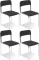 4x Krzesło biurowe Nowy Styl Cortina K02, czarny